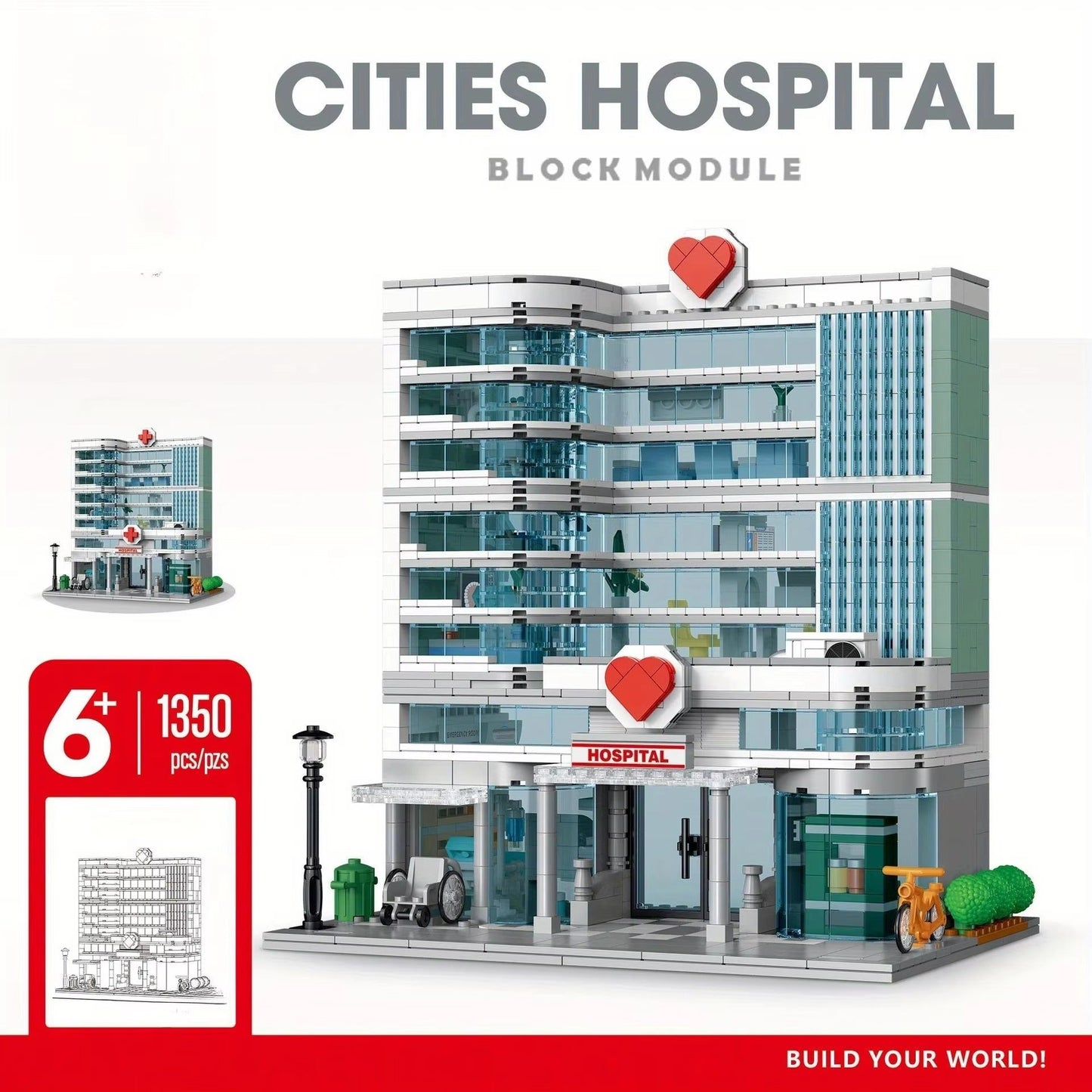 Hospital Building Blocks With Lights product image 4