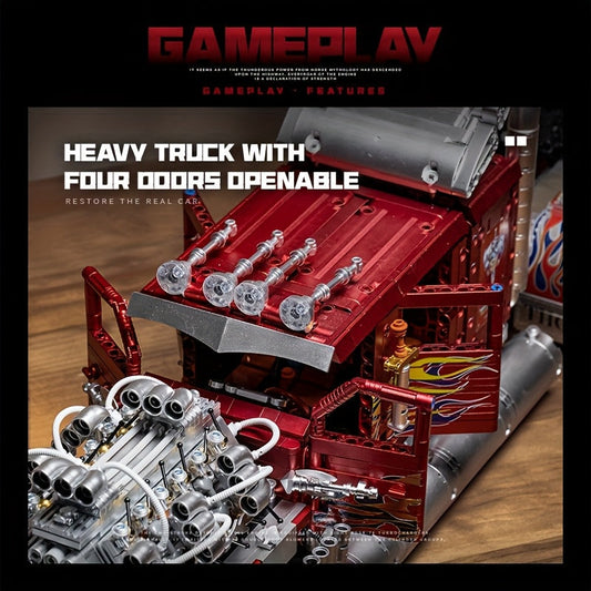 Heavy truck building-block set detail showing useful vehicle panels and structural pieces