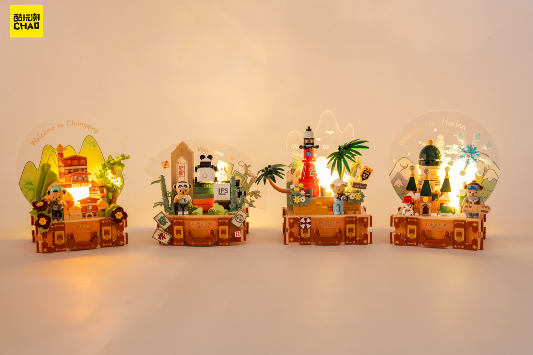 Four Cities, Four Scenes, One Bear: Packing the World into Glowing Bricks