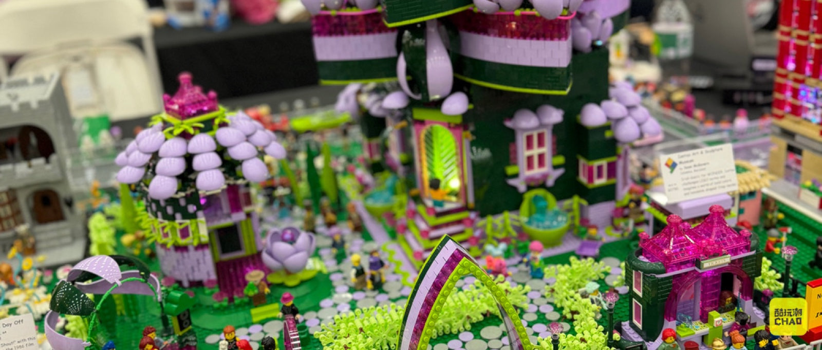 Colourful fan-built display photographed at BrickFair Baltimore 2026