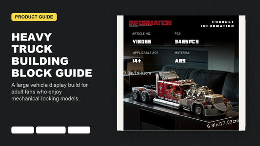 Heavy truck building block set vehicle display guide cover