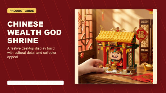 Chinese Wealth God Shrine desktop building set product guide cover