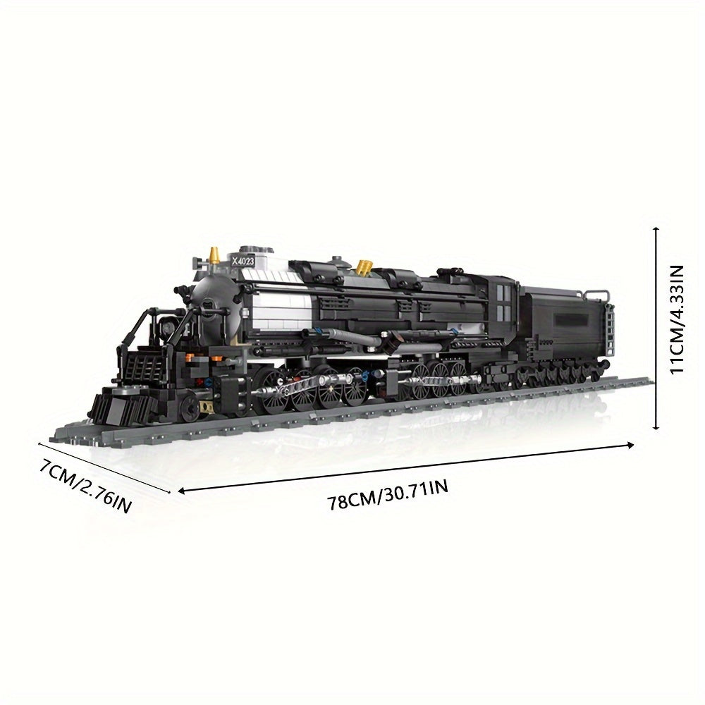 Creative Steam Locomotive Train Building Blocks, Railway Express Bricks, City Model, Track Toys, Collection Gifts