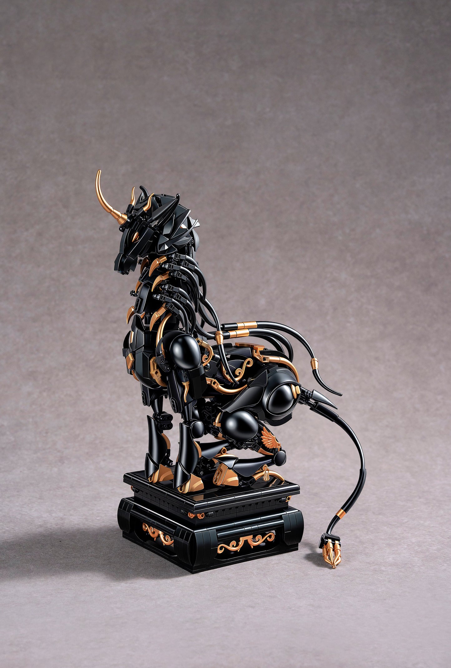 Xiezhi Divine Beast model standing on its black display base