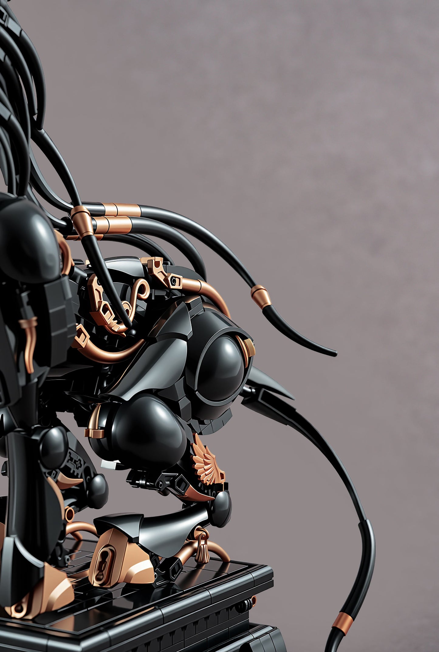 Leg and display base details on the Xiezhi Divine Beast building set
