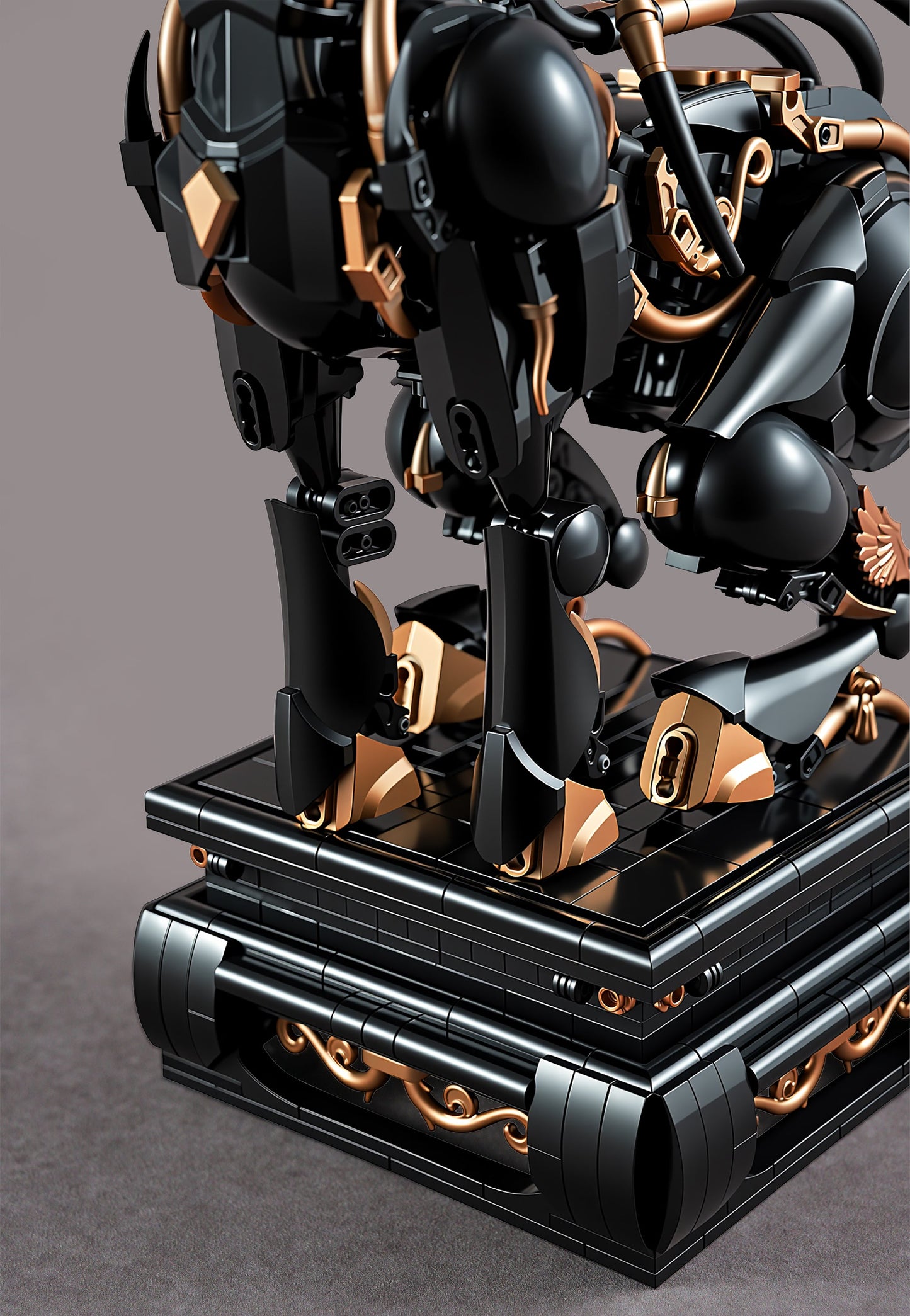 Tail and rear detail of the Xiezhi Divine Beast model