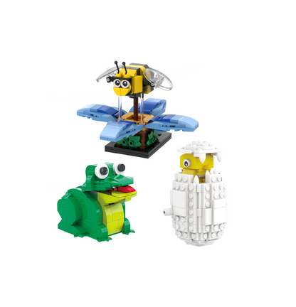 Mrkuriosity Basic Building Blocks,Animal Toy Building Kit,Flying Bee,Frog,Chicken, Movable Building Blocks Toy Building Sets for Kids, Gift for Adults and Kids